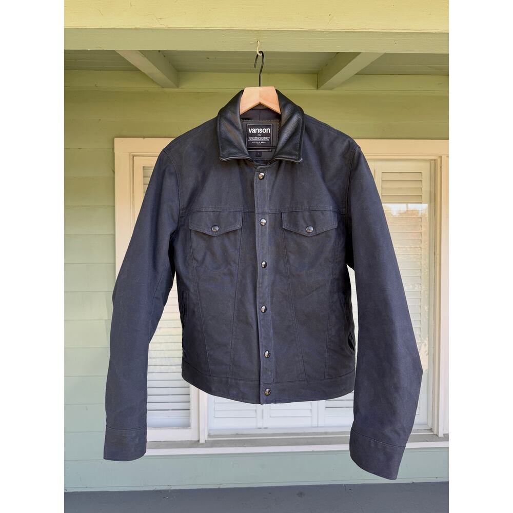 ButterScotch x Vanson - Territory Jacket - Black Waxed Canvas - size Large